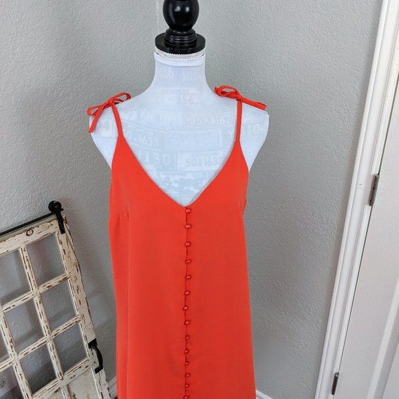 New Button up tie shoulder dress - Picture 8 of 8